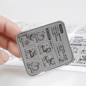 Custom Printing Silver PET Adhesive Sticker Label