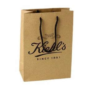 Manufacturer Supply Custom Logo Print Brown Kraft Paper Bags