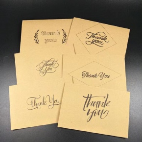 China Manufacturer Custom Kraft Thank you Cards